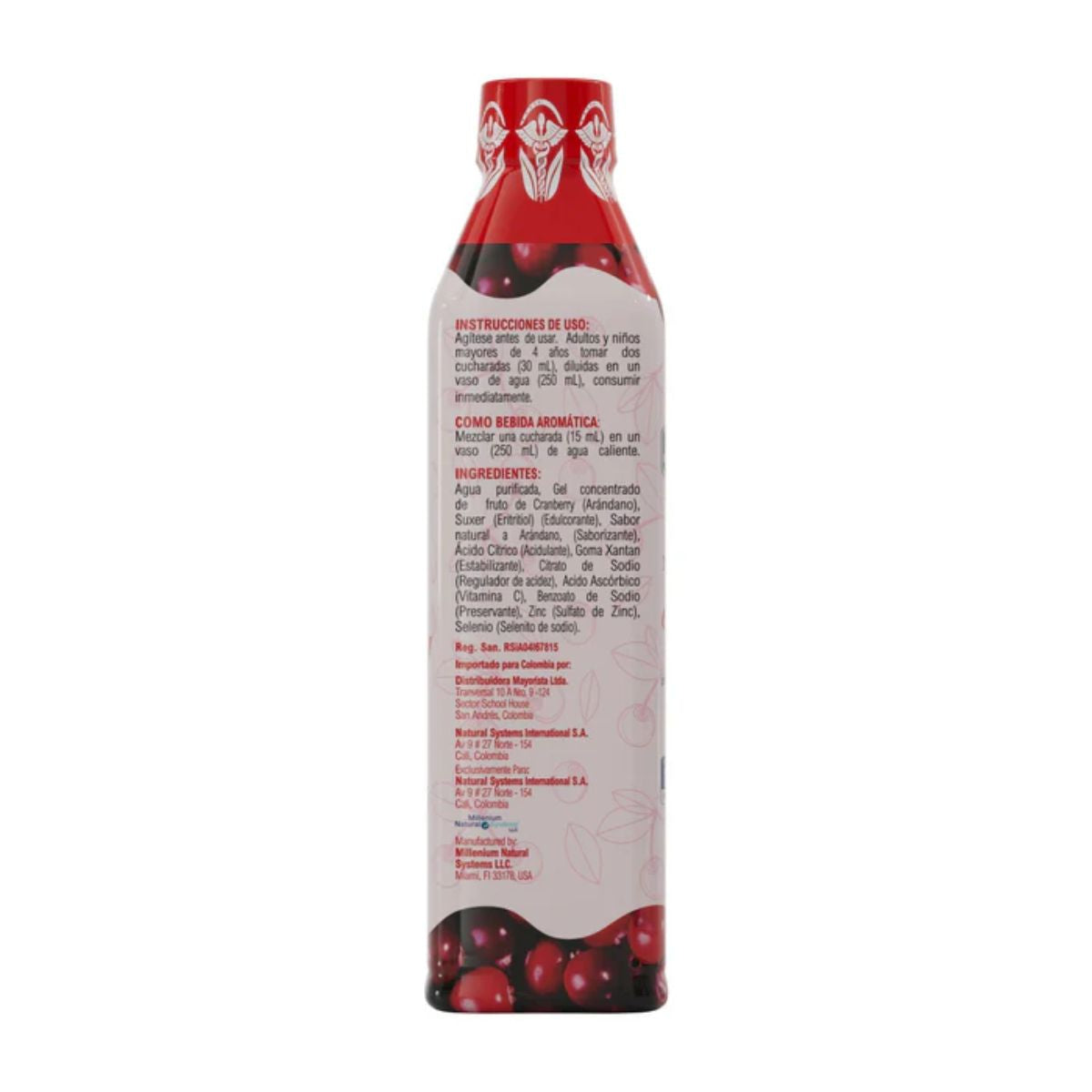 Cranberry + Vitamina C, Selenio & Zinc 960ml Natural systems
