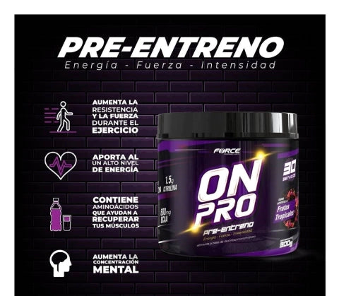 On Pro Force Pre-Entreno 300gr 30 Servicios
