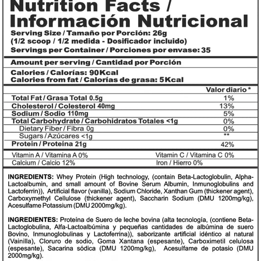 Bi-Pro Classic 2 Libras Bipro Sabor Vainilla