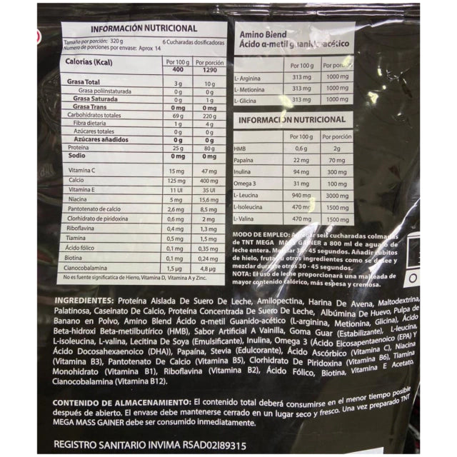 TNT SUPER MASS GANER 10 LBRAS