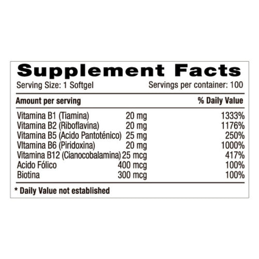 Balanced B Super Complex 100 Softgels Natural Systems