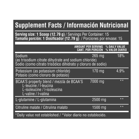 Bcaa´s Aminoacidos 15 Servicios - Healthy Sports