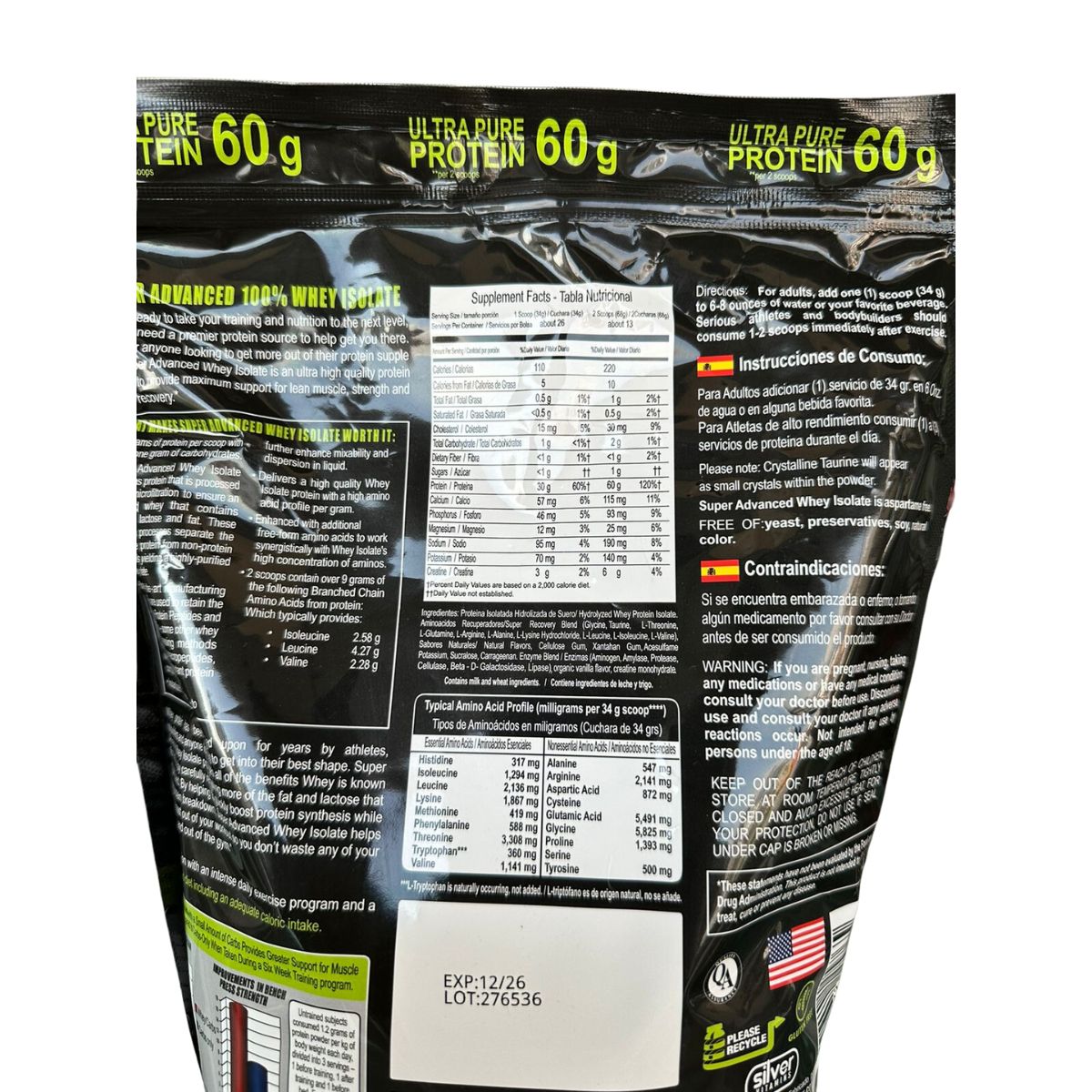 Super Advance Whey Protein Isolate 2 lbs