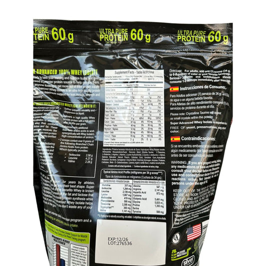 Super Advance Whey Protein Isolate 2 lbs