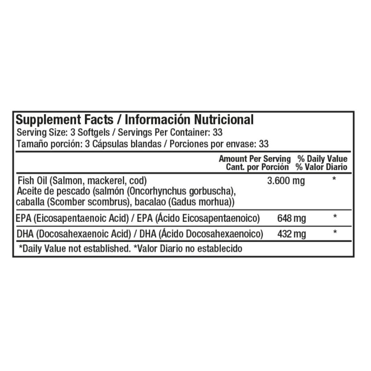Omega 3 Fish Oil 1200mg 100 Cápsulas Healthy America
