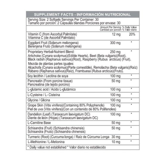 Sylbin Depurador Hepatico Acido Glutamico 60 Cap Healthy America