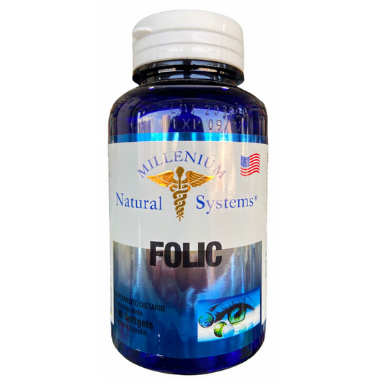 Ácido Fólico 400mcg 100 Softgels Natural Systems