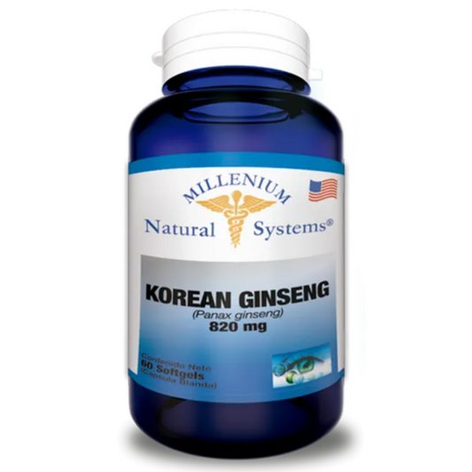 Korean Ginseng 820mg X 60 Softgels Natural Systems