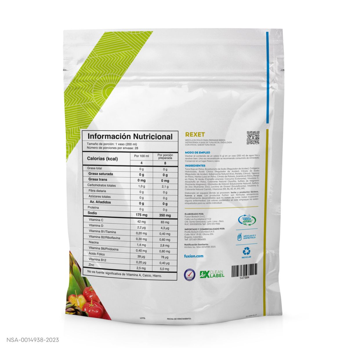 Rexet 28 Sobres Fuxion