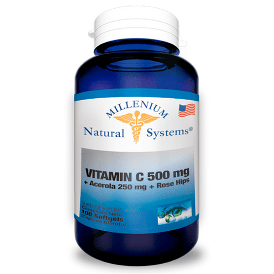 Vitamina C 500mg + Acerola 100 Softgels Natural Systems