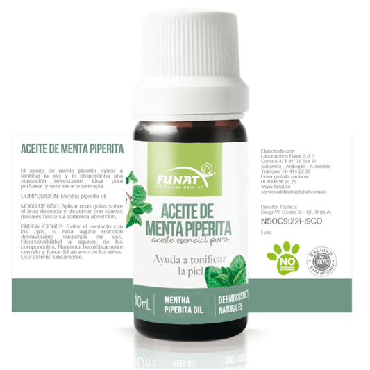 Aceite Esencial de Menta Piperita x10ml Funat