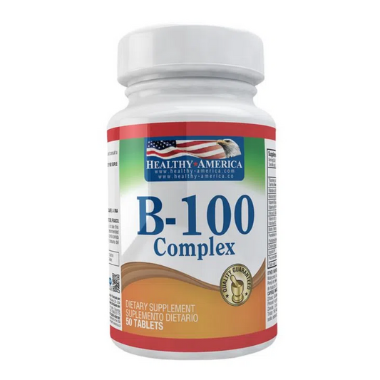 B-100 Complex 50 Tabletas Healthy America