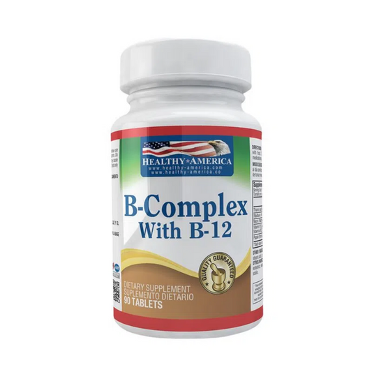 B-Complex with B-12 Complejo B 90 Tabletas | Healthy America