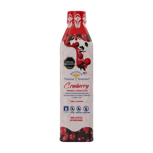 Cranberry + Vitamina C, Selenio & Zinc 960ml Natural systems