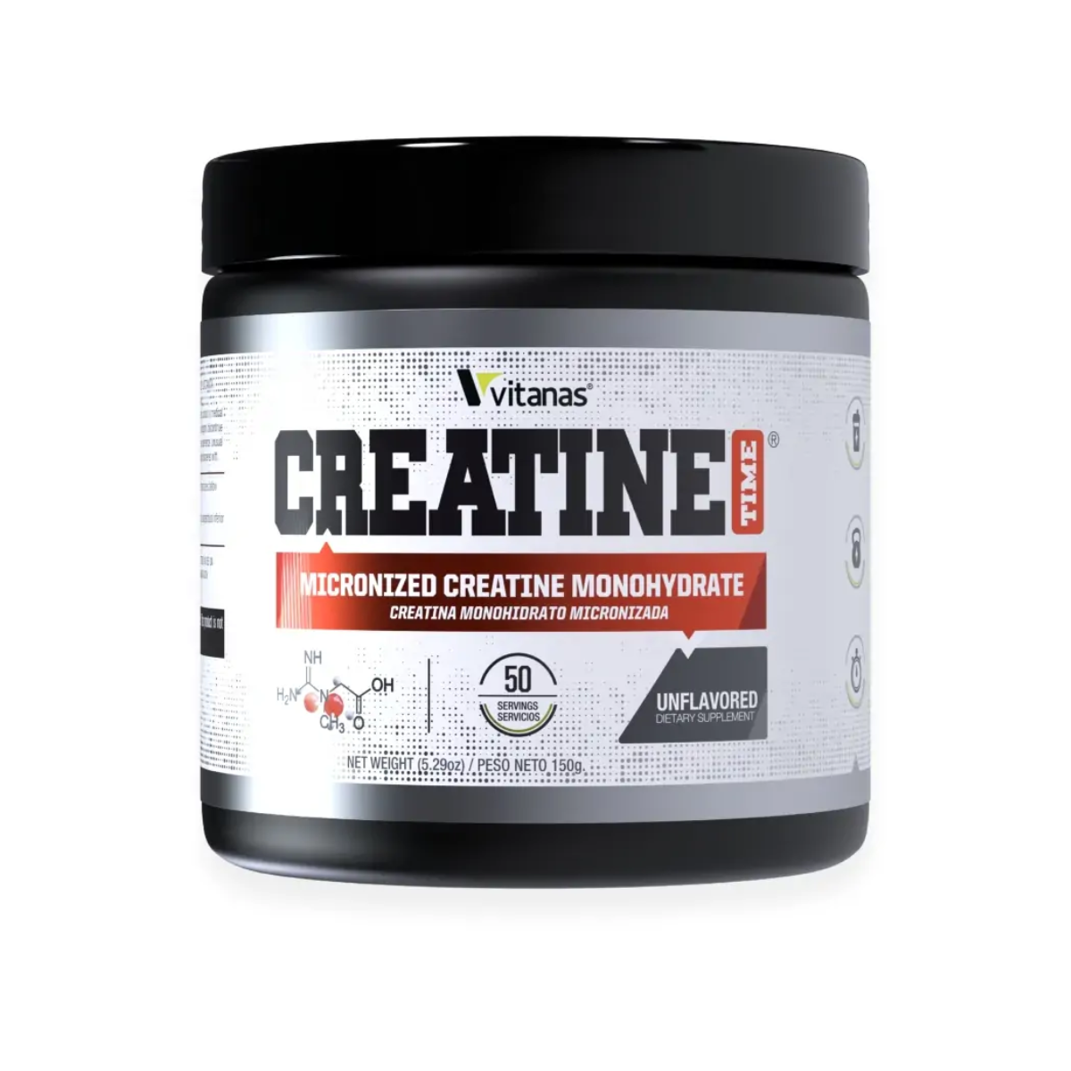 Creatine Time Creatina Monohidratada Micronizada 150gr Vitanas