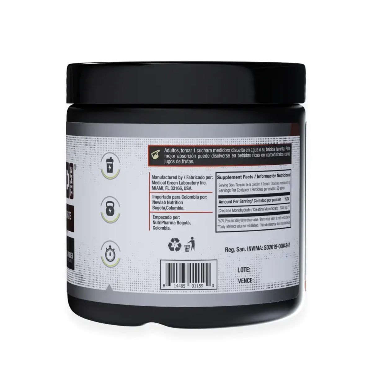 Creatine Time Creatina Monohidratada Micronizada 150gr Vitanas