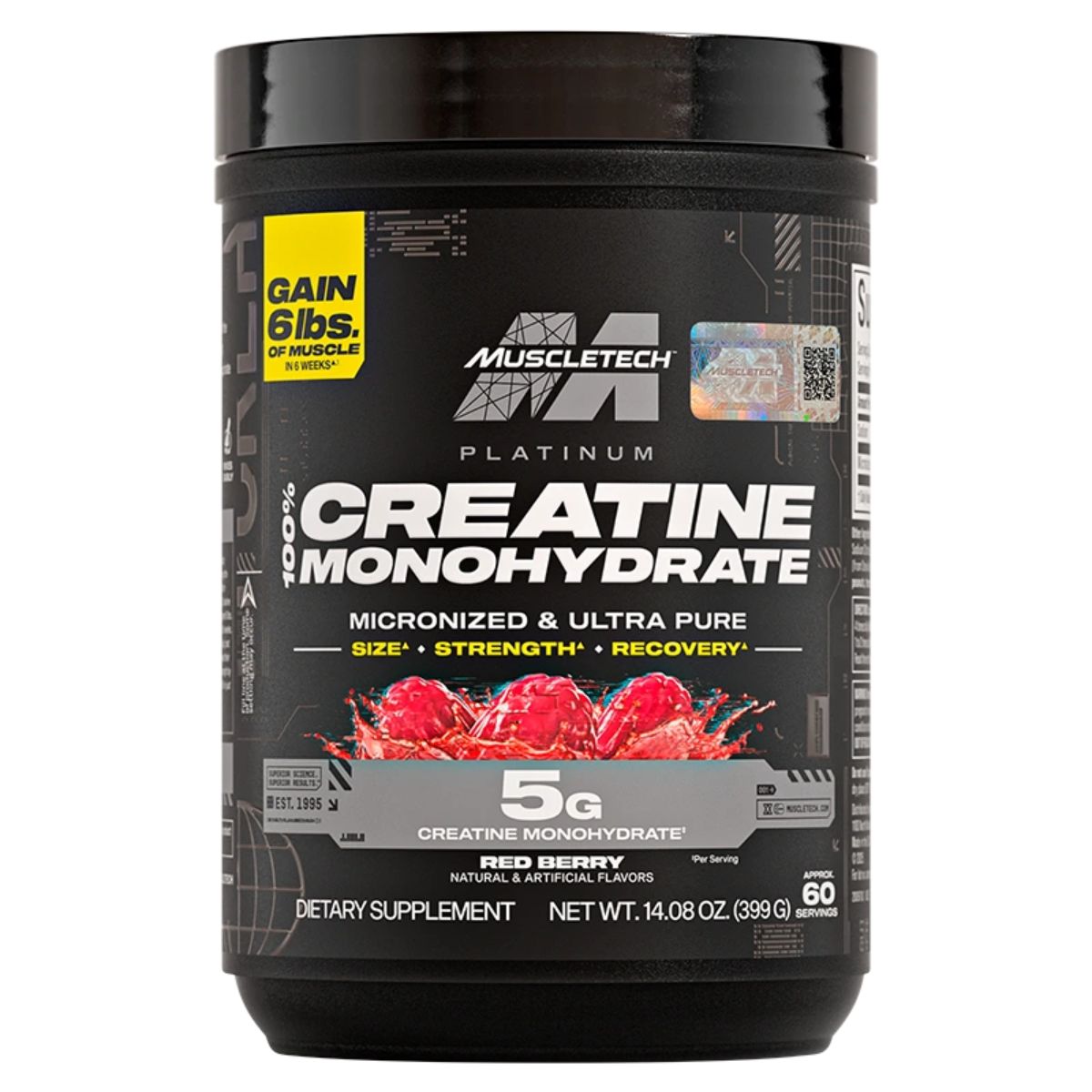 Platinum Creatina Monohidratada 60 Serv Muscletech Con Sabor