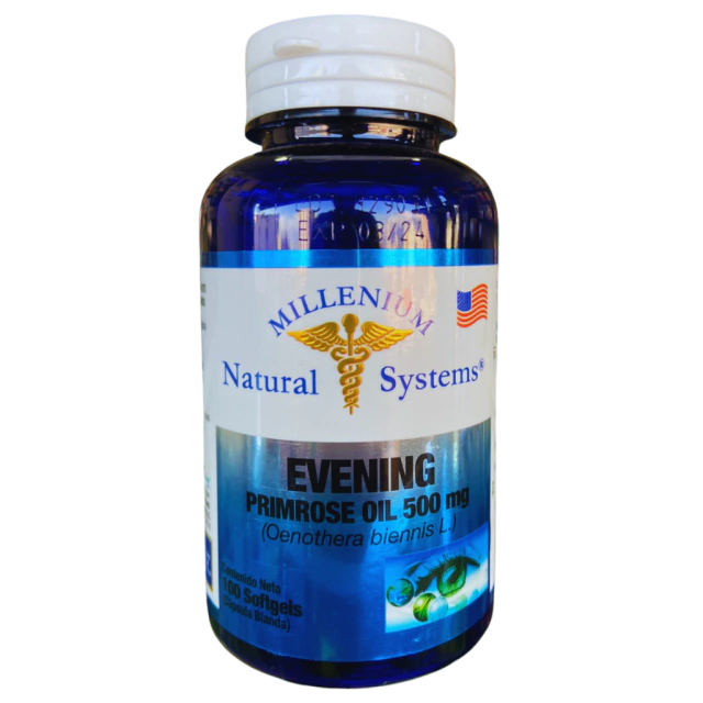 Evening Primrose Oil 500mg Aceite Onagra X 100 Cápsulas