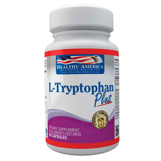 L-Tryptophan Plus 60 Cápsulas para la Depresión- Healthy America