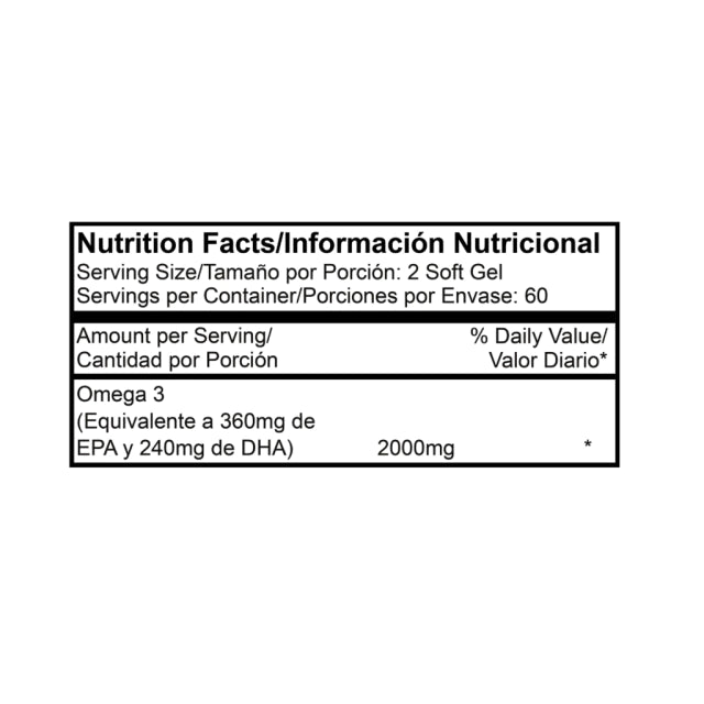 Omega 3 EPA + DHA 120 Capsulas Proscience