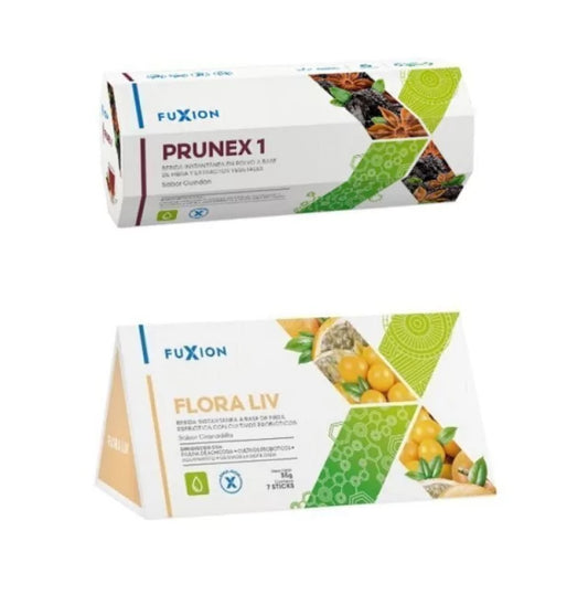 Kit Detox Fuxion 7 Prunex1 + 7 Floraliv Limpia El Colon