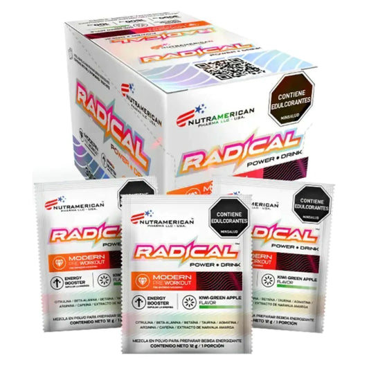 Radical Power Drink - Pre entreno 18 Sachets Nutramerican Pharma