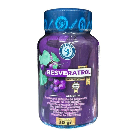 Resveratrol + NAD + Glutatión 60 Caps Savifar