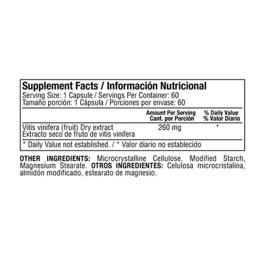 Reswine Resveratrol 260mg 60 Cápsulas - Healthy America
