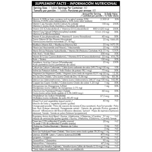 Max For Men Multivitaminico 60 Tabletas Healthy America