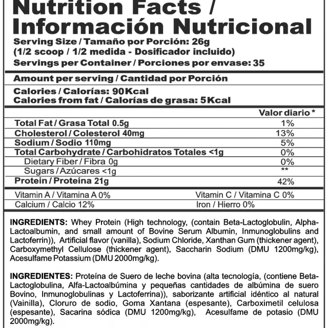 Bi-Pro Classic 2 Libras Bipro Sabor Vainilla