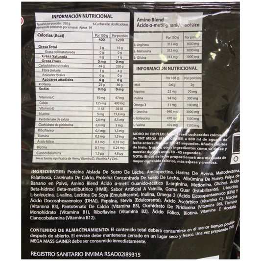 TNT SUPER MASS GANER 10 LBRAS