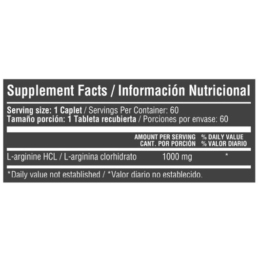 L- Arginine 1000mg x60 caplets - Healthy Sports