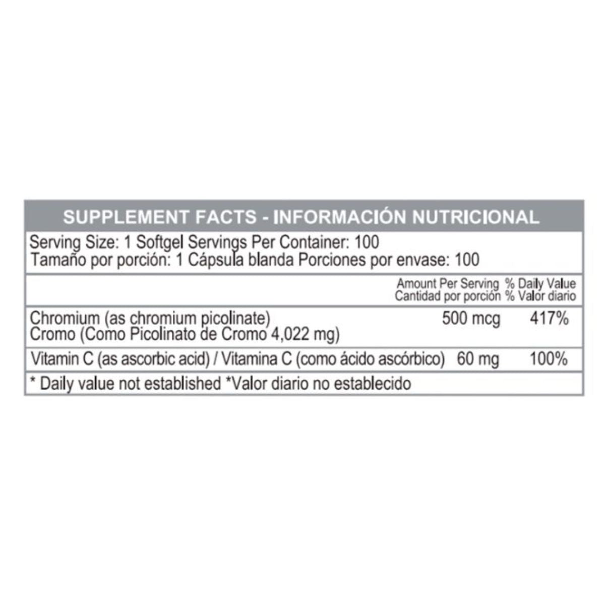 GTF Chromium Picolinate 500mcg - Healthy America