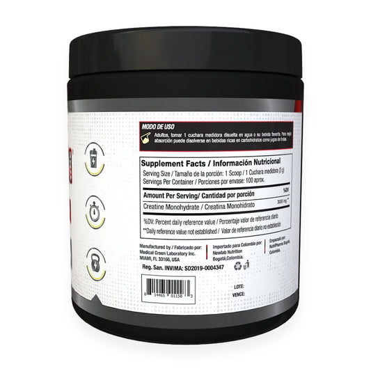 Creatine Time Creatina Monohidratada Micronizada 300gr Vitanas