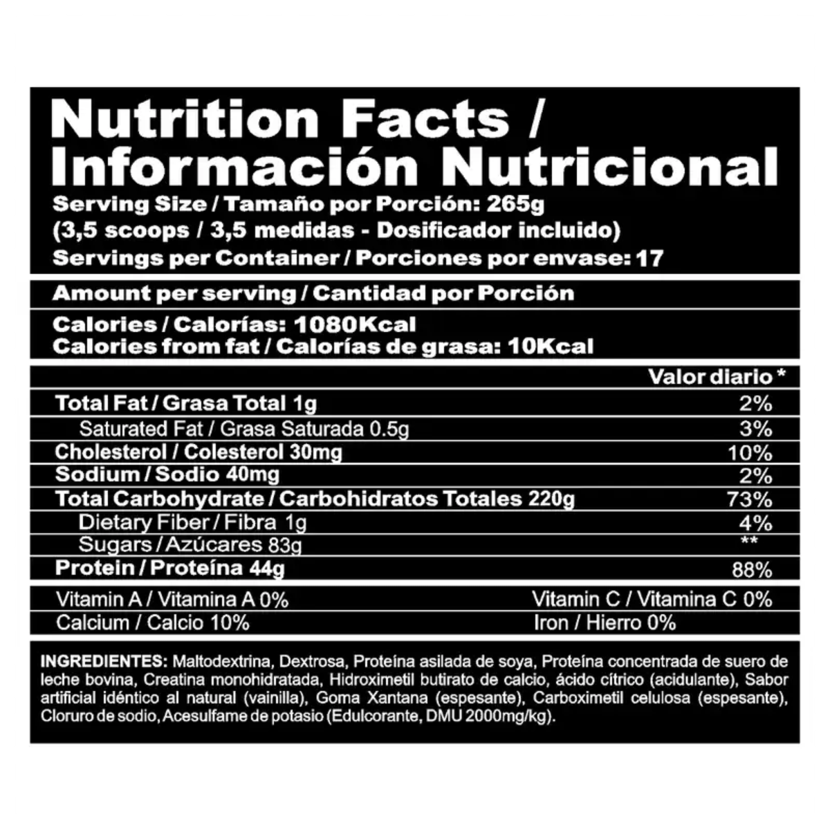 Megaplex Creatine Power 10 Libras - Nutramerican Pharma