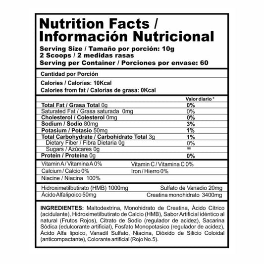 Crea Stack Creatina Monohidrato & HMB 1,3 Lbs