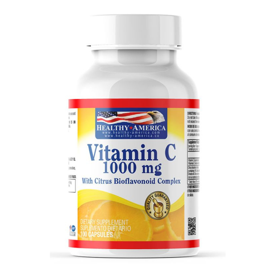 Vitamina C 1000mg con Bioflavonoides 100 Capsulas  Healthy America