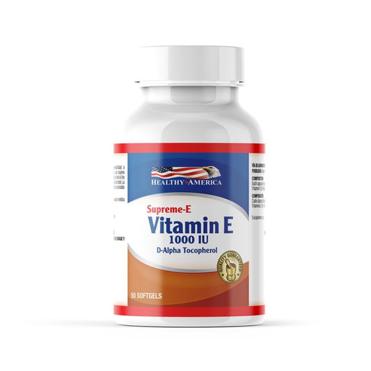 Supreme Vitamina E 1000IU D Alpha Tocopherol 50 Caps Healthy