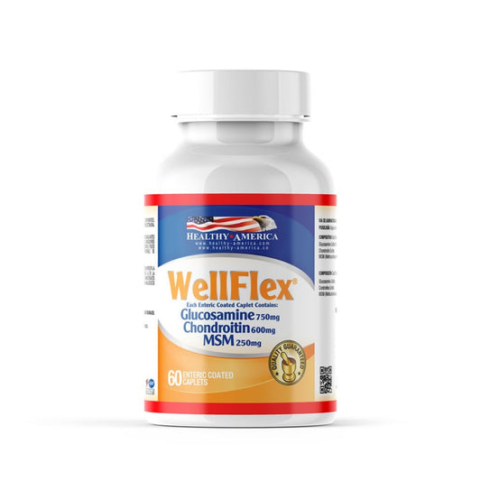WellFlex Glucosamina, Condroitina, MSM 60 Caplets - Healthy America